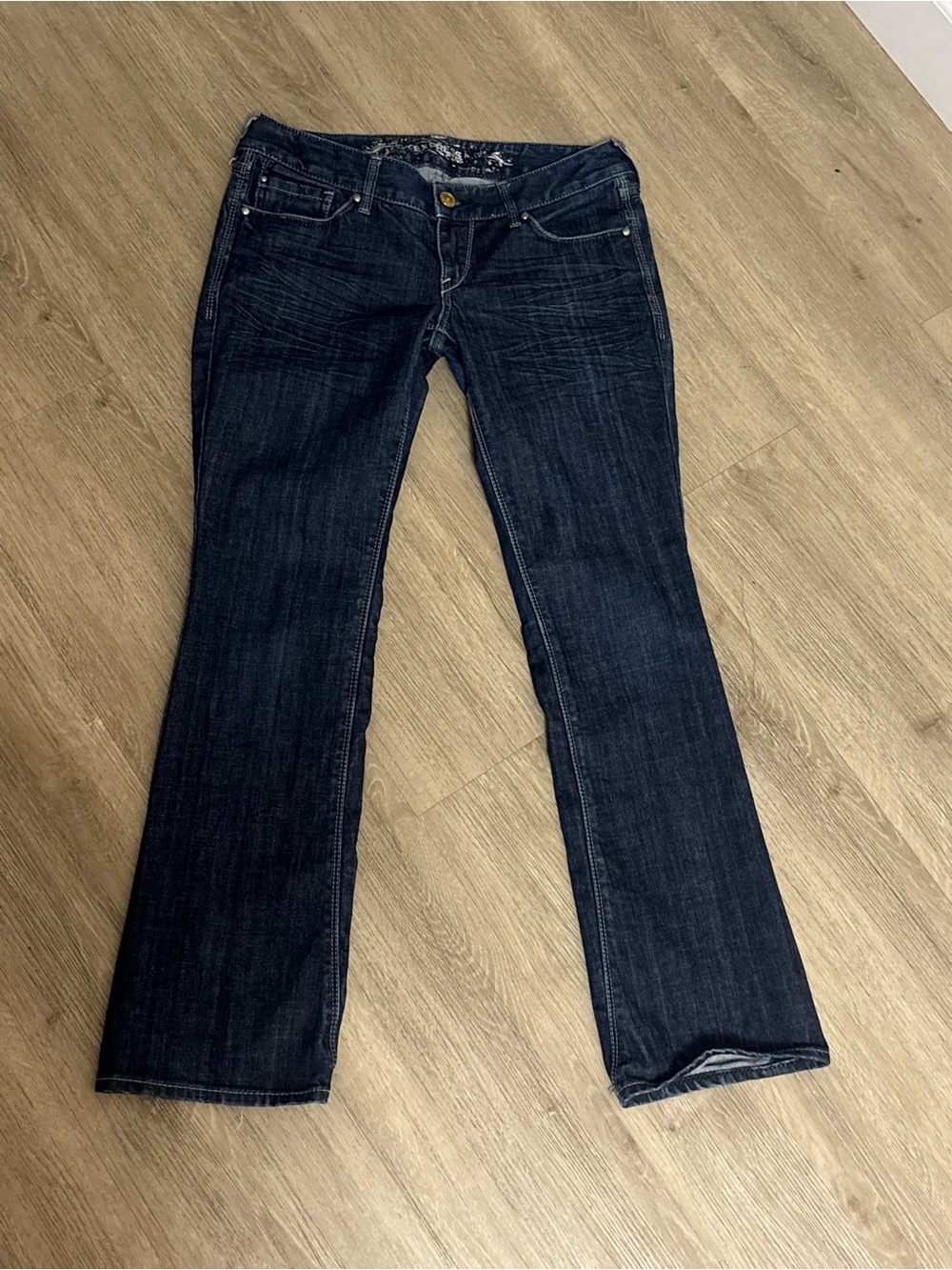 Express Barely Boot Women's Jeans in Dark Indigo 4S